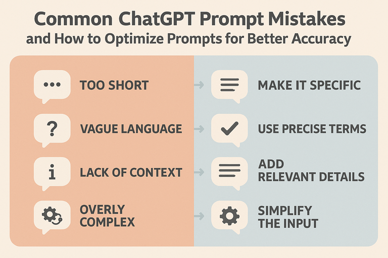 Common ChatGPT Prompt Mistakes: How to Troubleshoot, Optimize, and Improve Accuracy 6 common ChatGPT prompt mistakes