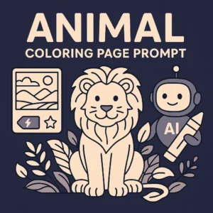 Animal Coloring Page Prompt