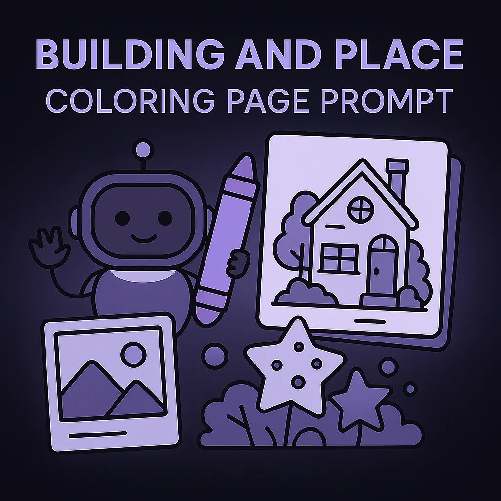 Building and Place Coloring Page Prompt