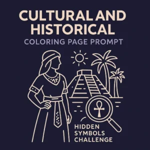Cultural and Historical Coloring Page Prompt