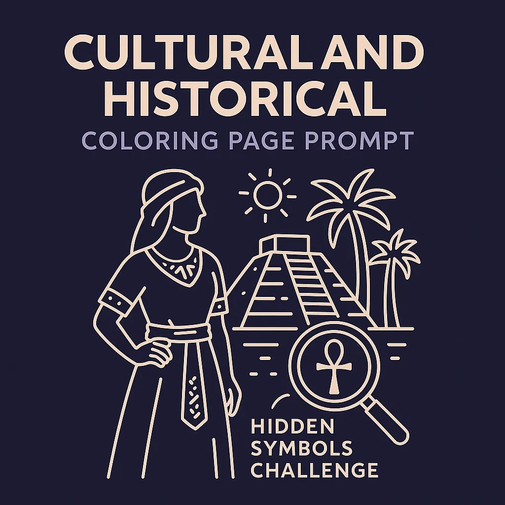 Cultural and Historical Coloring Page Prompt