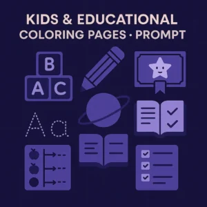 Kids and Educational Coloring Page Prompt